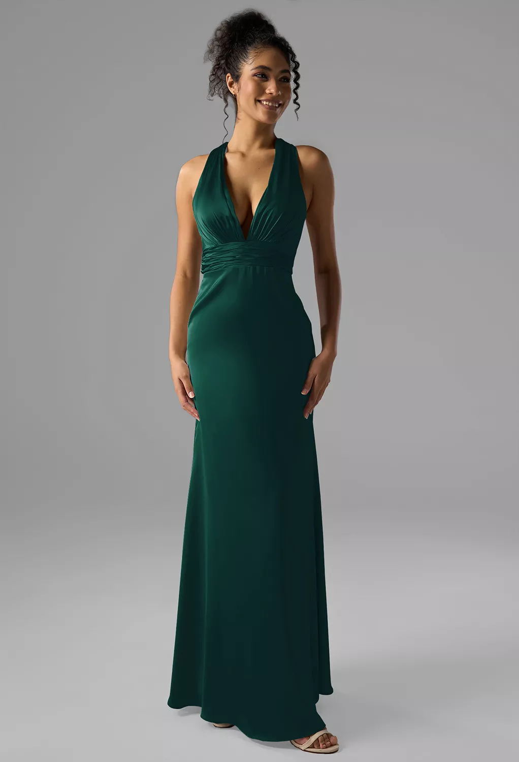 AW Erika Hunter Green  Cocktail Wedding Guest Dresses